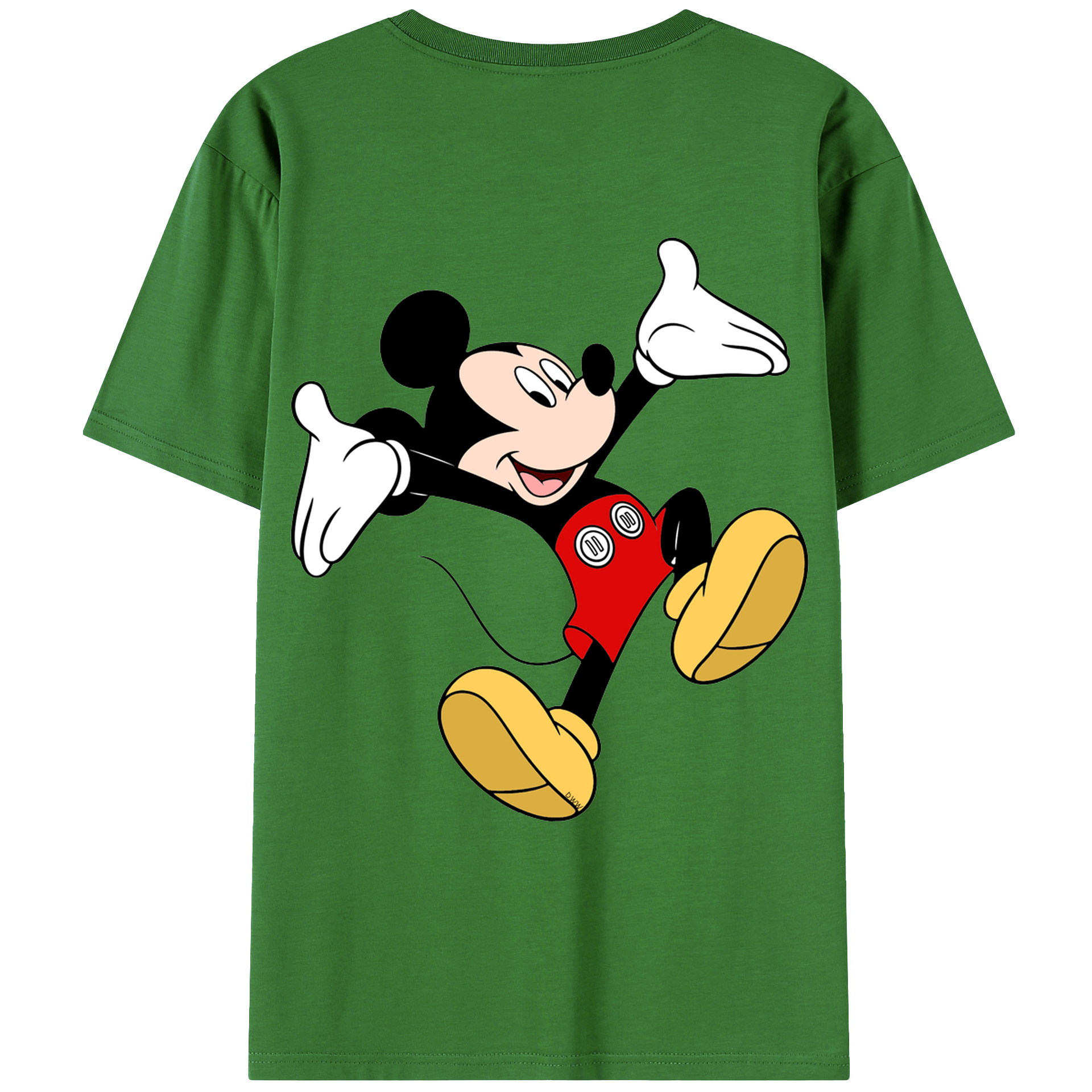 （画像用） ミッキーマウス Mickey Mouse レディース半袖Tシャツ(バックプリント)